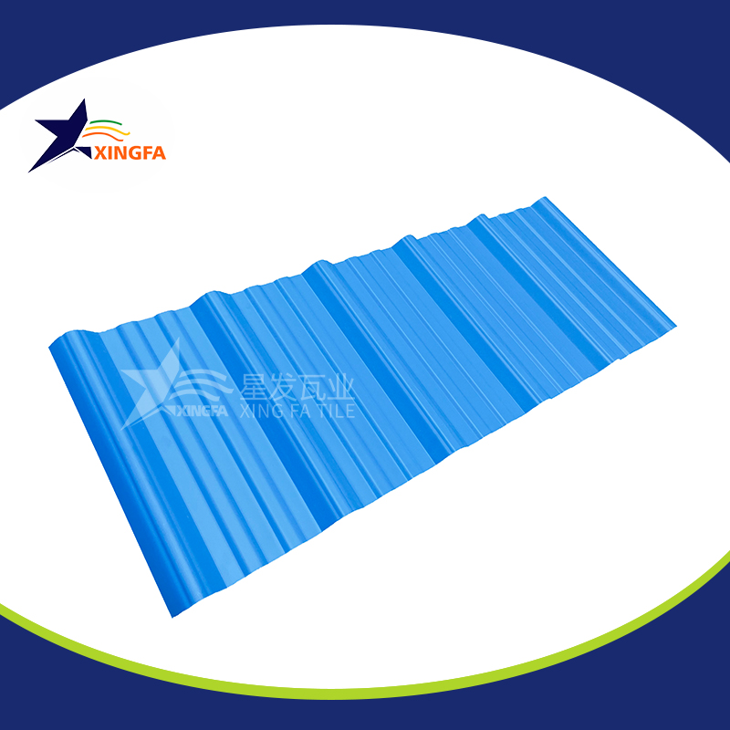 2.5mm加厚蓝色梯形pvc复合隔热瓦 适用于大型水产养殖业厂房房顶用 pvc材质塑料防火厂房瓦 PVC瓦商丘厂家出售